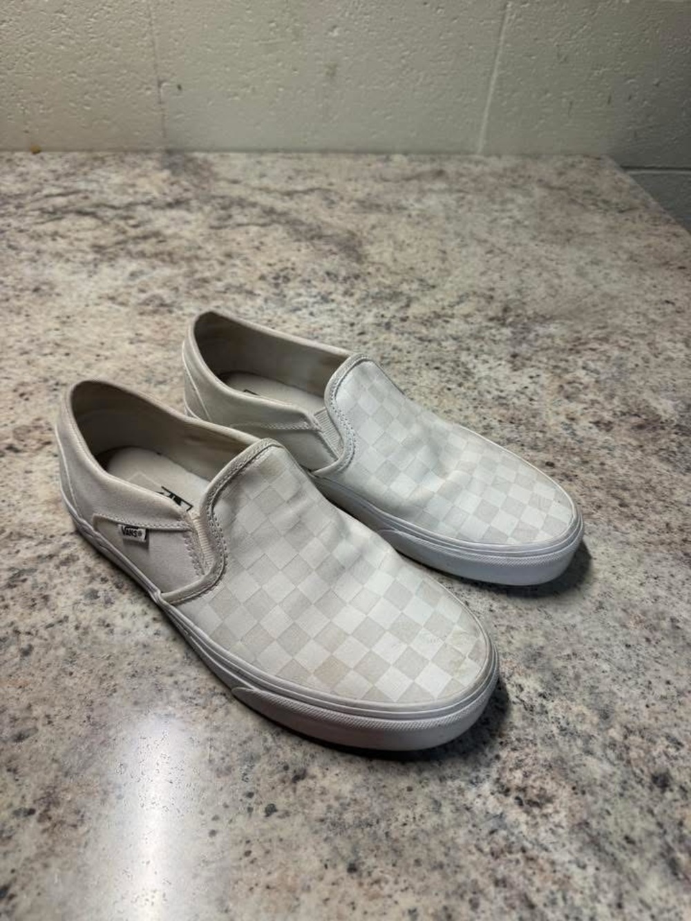 Vans Slip-On Checkerboard Loafers - Off-White